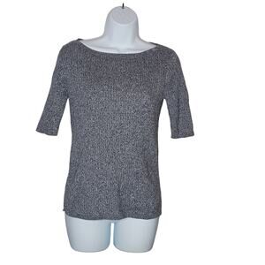 Ann Taylor Cotton Ribbed Short Sleeved Sweater NWOT